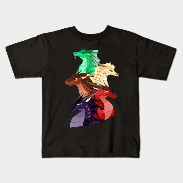 Dragonets of the False Prophecy Kids T-Shirt by giratina13